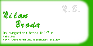 milan broda business card